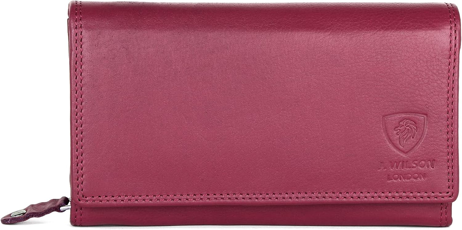 Porte-monnaie Horizontal En Cuir Véritable Avec Protection RFID - Poisson Et Brochet
