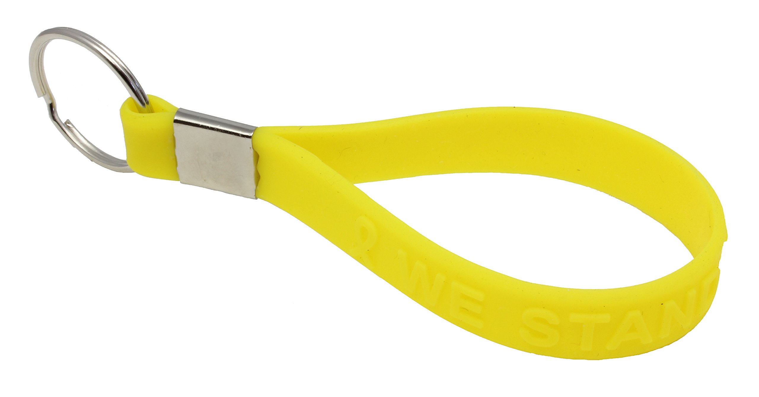 Yellow Ribbon Awareness Silicone Key Chain Buy 1 Give 1-2 Keychains for $9.99