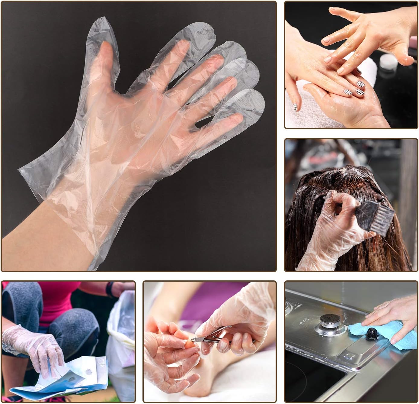 Yebeauty Paraffin Wax Liners for Hands, Clear Plastic Paraffin Wax Bath Liners for Hands Care, 200 PCS/Pack: Health & Personal Care