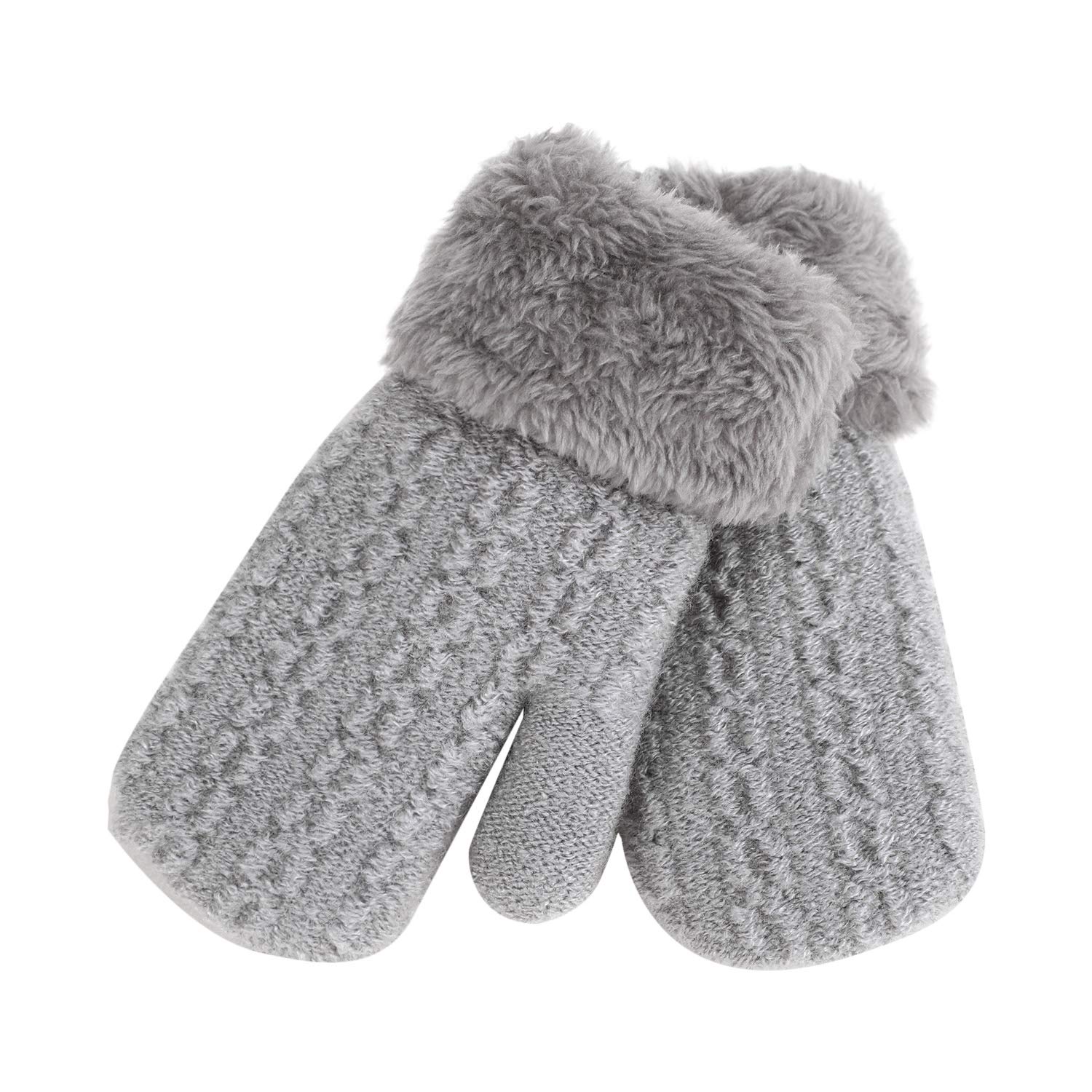 Jintn Moufles Tricot Hiver Pour Bebe Fille Garcon 1 4 Ans Gants Tricote Doublure En Polaire Mitaine Chaud Avec Corde Anti Perdu Gants Thermique A Double Couches Doux Et Confortable Pour Ski Snowboard Accessoires Bebe