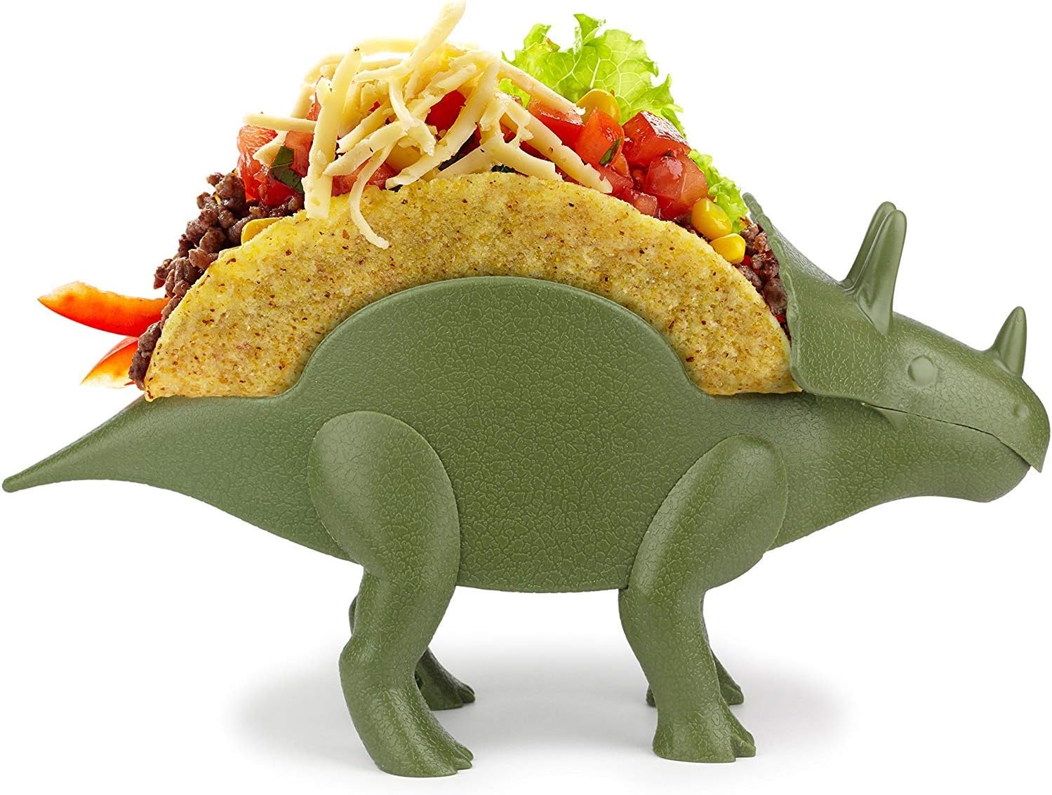 Triceratops Taco Holder, Dinosaur Statue Taco Stands Shell Holder, Tricerataco Taco Holder, Dinosaur Taco Holder for Kids Hard Taco Holders for Taco Tuesday Birthday Party & Dino Taco Party
