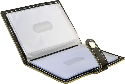 Amazon Com Karlling Slim Minimalist Soft Leather Mini Case Holder Organizer Wallet For 20 Credit Card Black Office Products