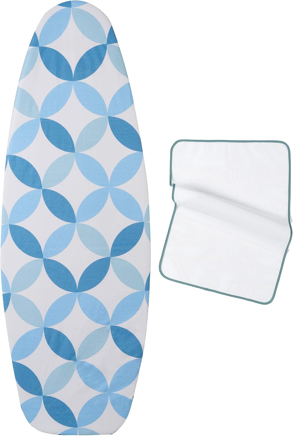 Extra Thick 7mm ironing board cover Designed in the UK. Ironing board covers fit all boards 145 cm in length and 54cm in width. ironing board covers large and medium.Full-Size Scorch Resistant Padding