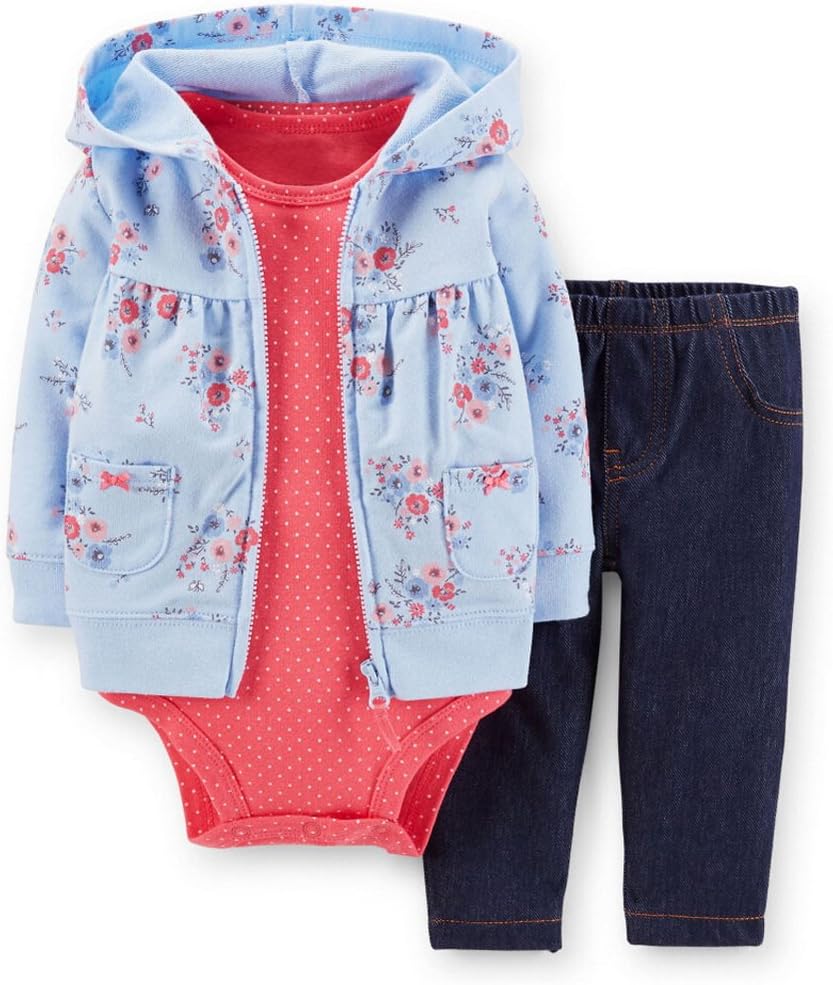 Odziezet Baby Long Sleeve Hoodie + Bodysuit + Pants Trousers Newborn Girl Boy Autumn Winter Clothes Outfits 0-24 Months
