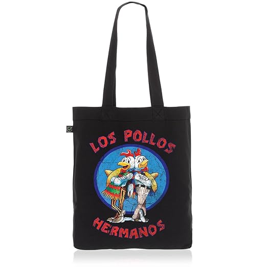 Style3 Los Pollos - Bolsa de Yute (algodón orgánico), Tela, Negro: Amazon.es: Equipaje