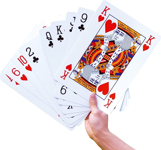 Large 52 Playing Cards Giant A3 Full Deck Heavyweight Plastic Coated