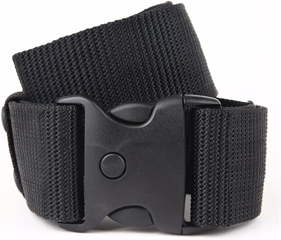 HIPICB Kodra Nylon Web Ultra Duty Belt without Hook,Tactical Utility Police Duty Belt (Black)