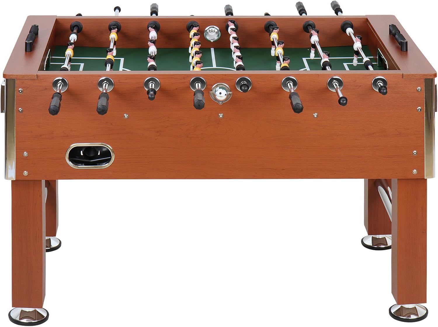 Jago - Futbolín de madera y altura regulable – color caoba: Amazon.es: Juguetes y juegos