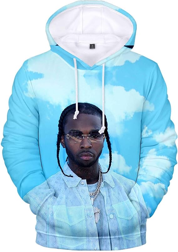 Greatbe Unisex RIP Pop Smoke Hoodie Kapuzenpullover Sweatshirt für