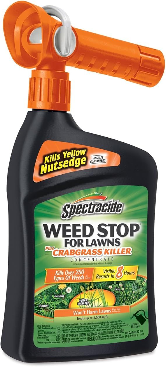 Spectracide 95703 Weed Stop For Lawns Plus Crabgrass Killer Concentrate Ready To Spray 32 Ounce 1 Count Amazon Co Uk Garden Outdoors