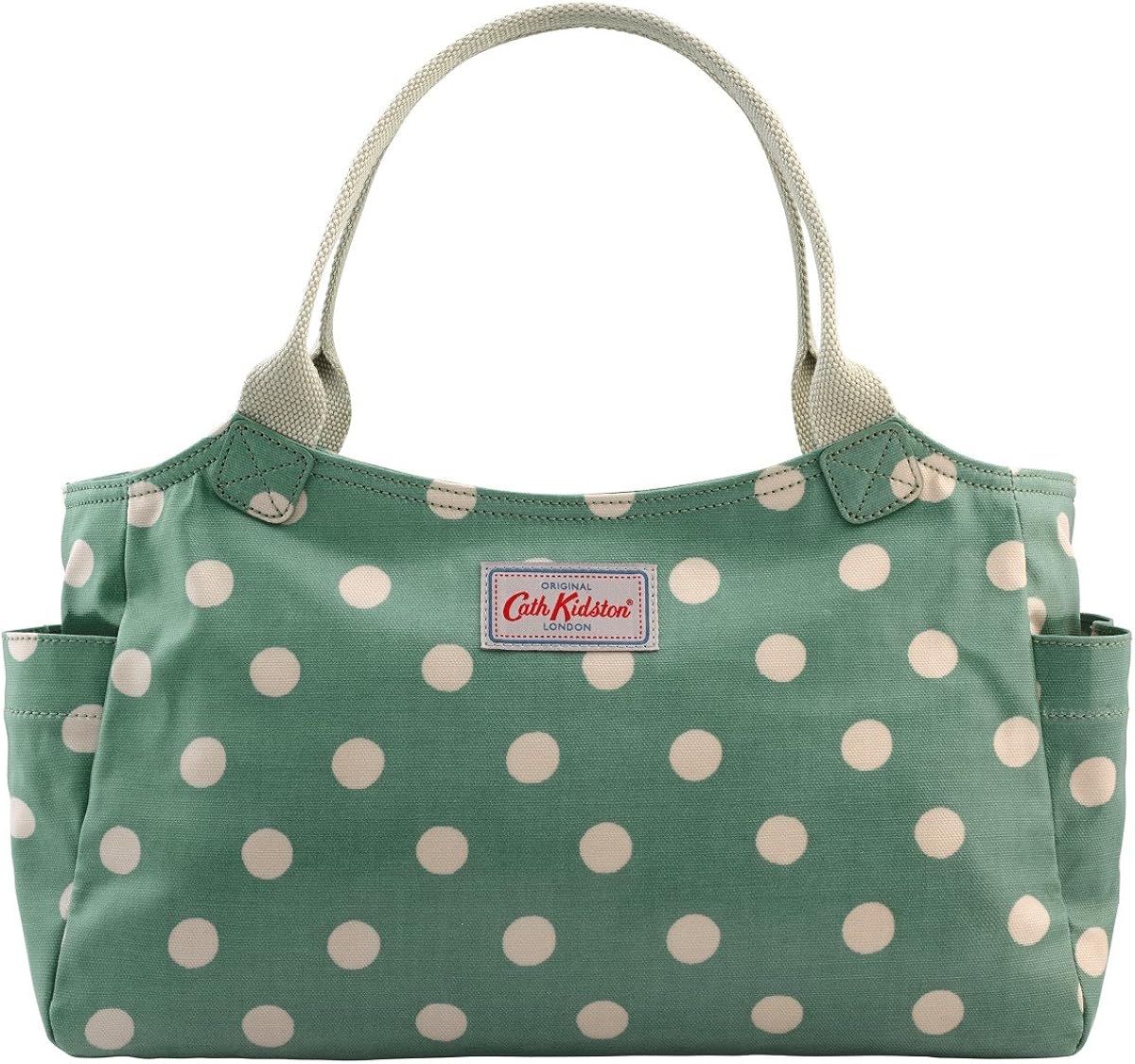 Cath Kidston Oilcloth Day Bag Handbag Polka Button Spot