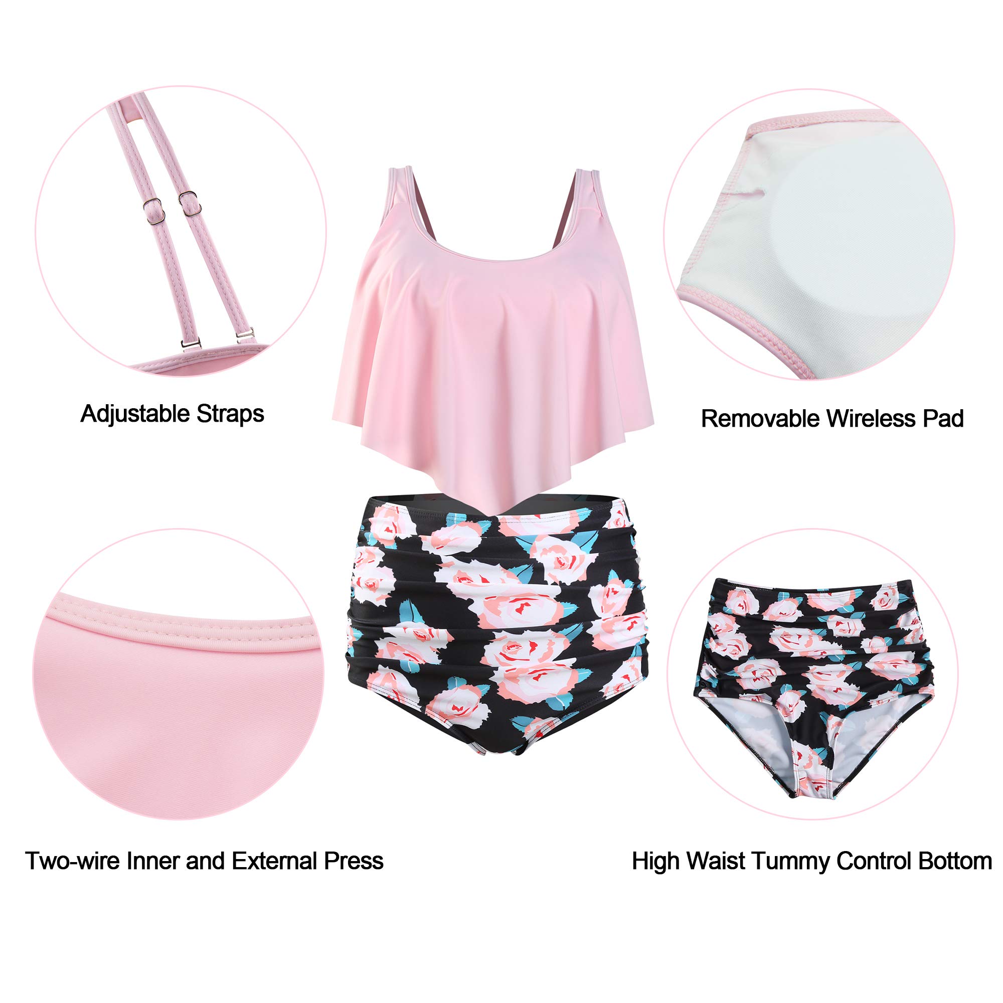 control top high waisted bikini