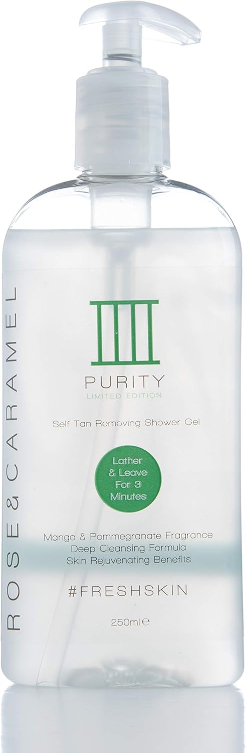 Rose & Caramel Purity Gradual Self Tan Fade Away Shower Gel, clear, 225 ml (Pack of 1)