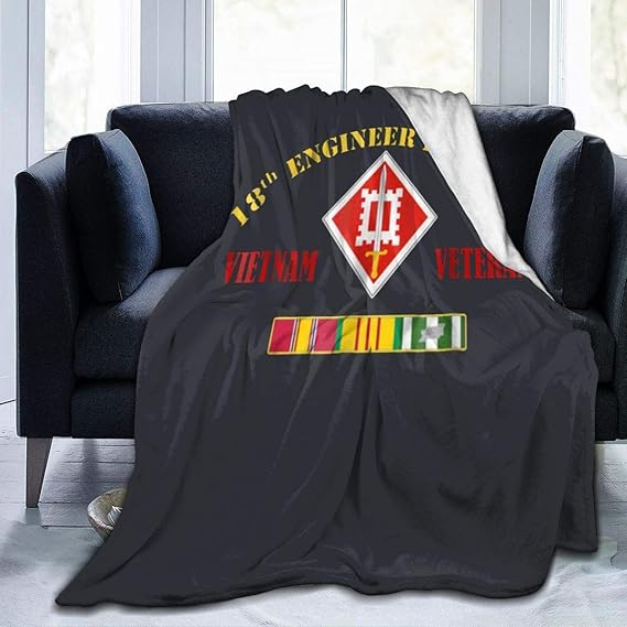 Microfleece Throw Blanket 18th Engineer Brigade Vietnam