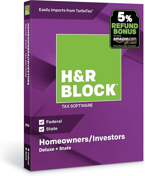Amazon Com Old Version H R Block Tax Software Deluxe State