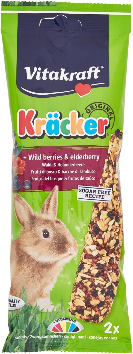 10 x Vitakraft Kracker Rabbit Wild Berries & Elderberry Stick