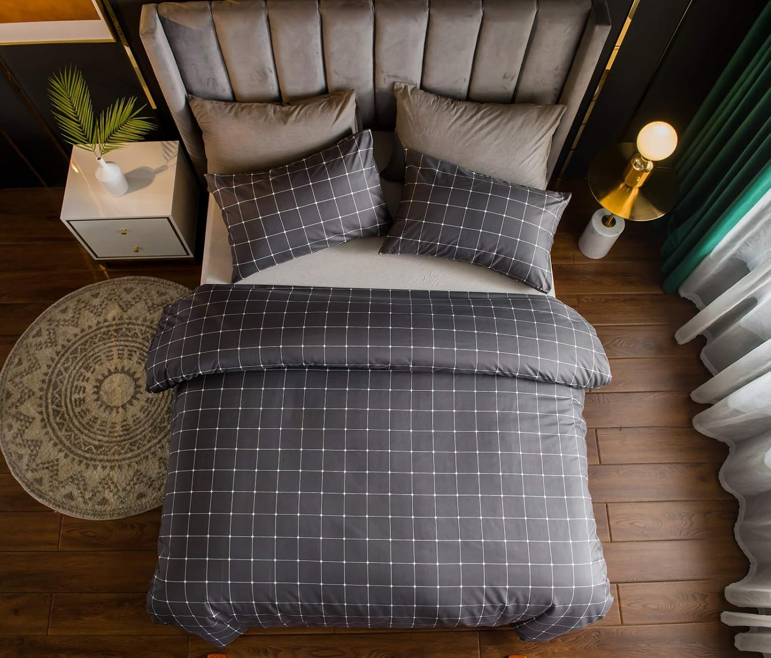 Lazzaro King Size Duvet Cover Sets Premium Microfiber Kingsize Duvet Cover Sets Ultrasoft Hypoallergenic Reversible Quilt Cover Bedding Set including Zipper Closure - Image 4