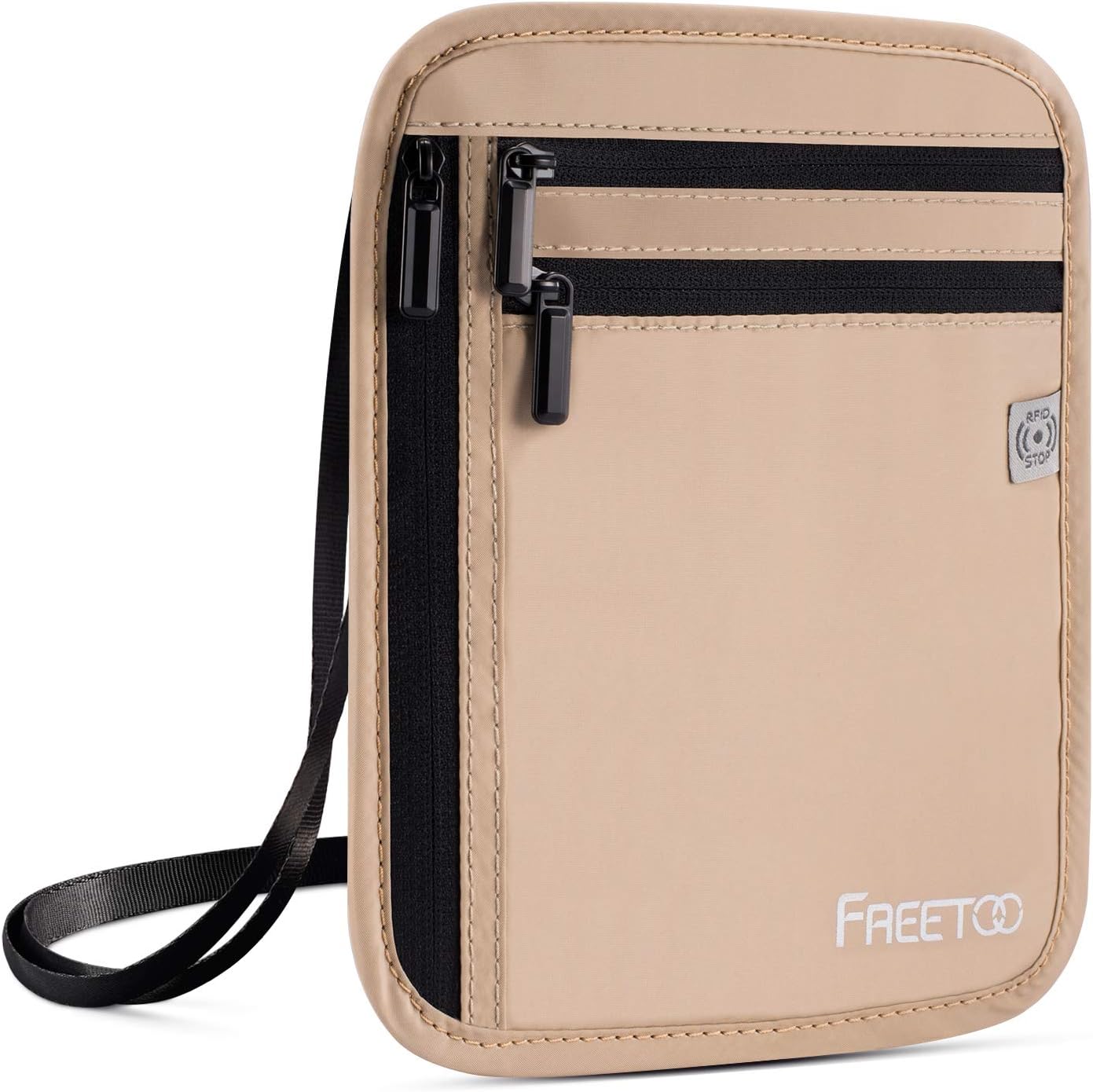 FREETOO Travel Neck Wallet & Hidden Passport Holder with RFID Blocking, Travel Neck Pouch Document Bag for Men/Women: Sports & Outdoors