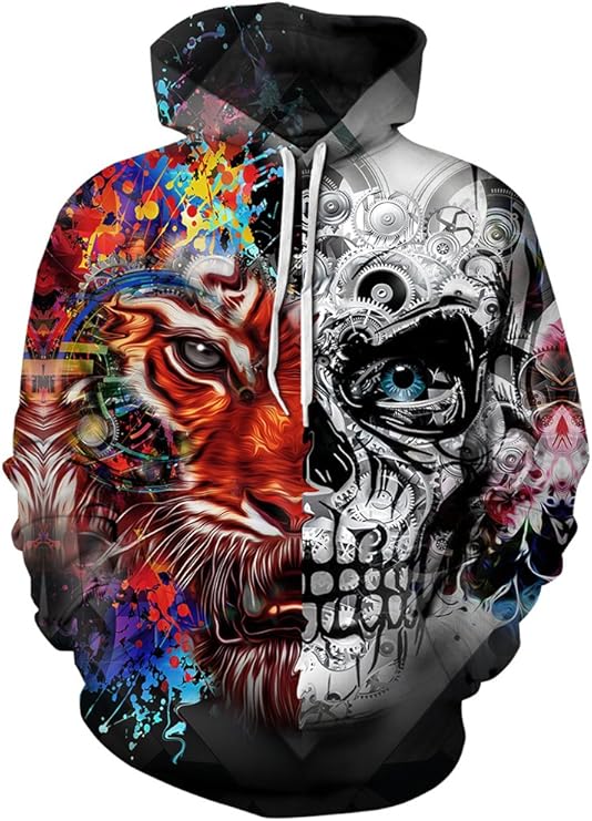 EMILYLE Hombre Impresión 3D Galaxia Sudadera con Capucha de Mangas Largas con Varios Estilos