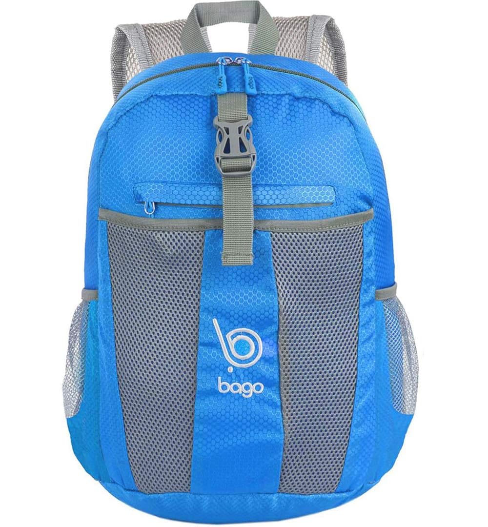 人気絶頂 リュックサック 荷造りしやすいバックパック Bago デイパック B00fuwsucs 並行輸入 ブルー 198 5g 7オンス 25リットル 空港での 救世主 で 重量超過料金を防止 トラベル ハイキング バックパック旅行 サイクリング キャンプや通学に最適 軽量で頑丈