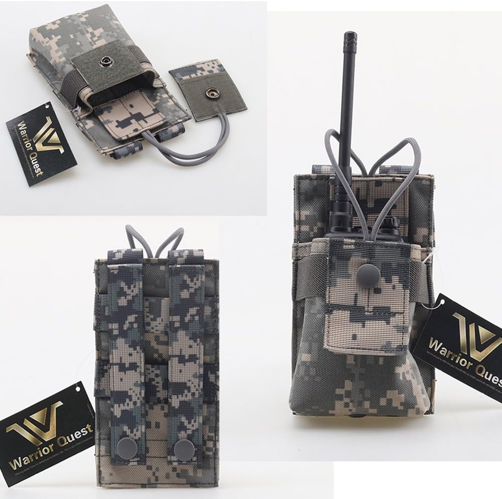 Warrior Quest Adjustable 1000D Nylon Short Radio Pouch – Molle Radio Pouch Tactical Radio Holster …