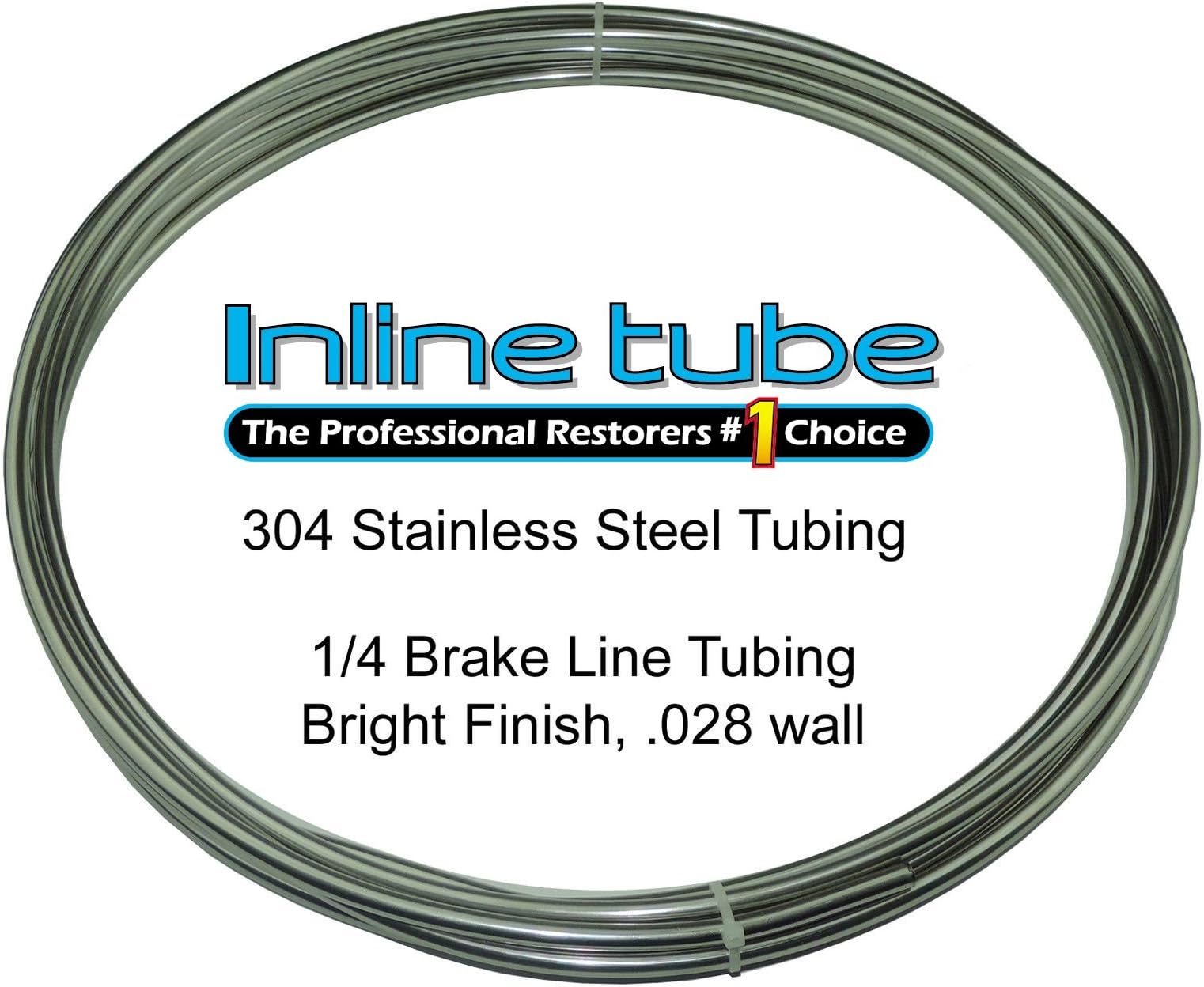 Inline Tube Replacement For 1/4" Tubing 20ft Coil Stainless