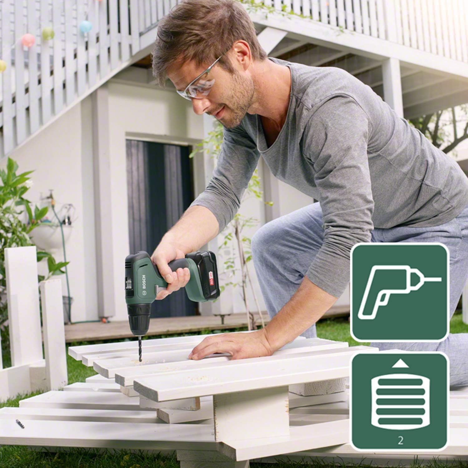Bosch Home and Garden Cordless Drill UniversalDrill 18 (Without Battery, 18 Volt System, in Carrying case) - Image 5