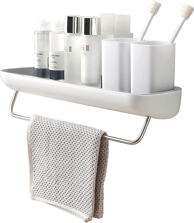 SEMITO Self Adhesive Kitchen and Bathroom Storage Rack with Detachable