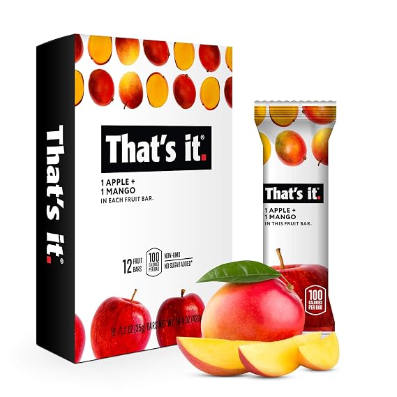 That's it. Apple + mango Fruit bar 1.2oz / 35 grams nogmo (850397004071)