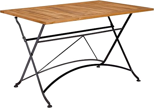 Butlers Parklife Gartentisch Aus Holz 130x80x75 Cm Garten Tisch Klappbar Aus Fsc Akazienholz Und Metall Holztisch Fur Garten Oder Terrasse Amazon De Kuche Haushalt