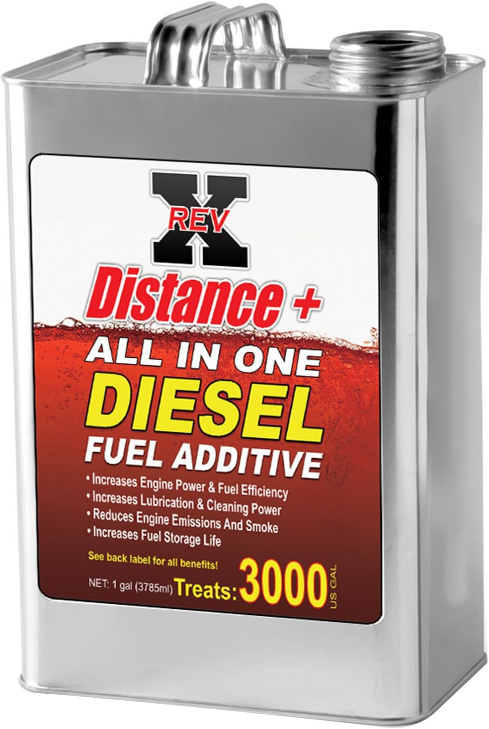 REV X Distance + Diesel Fuel Additive 1 Gallon Treats 3000 Gallons Automotive