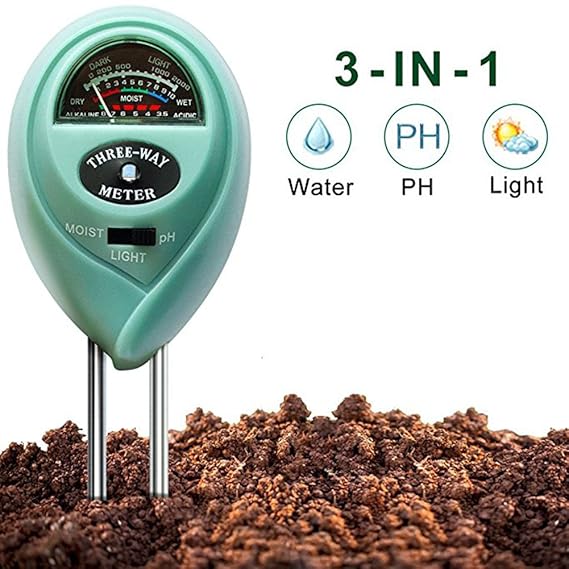 3 in 1 Bodentester PH Wert Messgerät, Keine Batterie Erforderlich, Digitales Bodenmessgerät PH Saurer Für Garten Pflanzen Erd