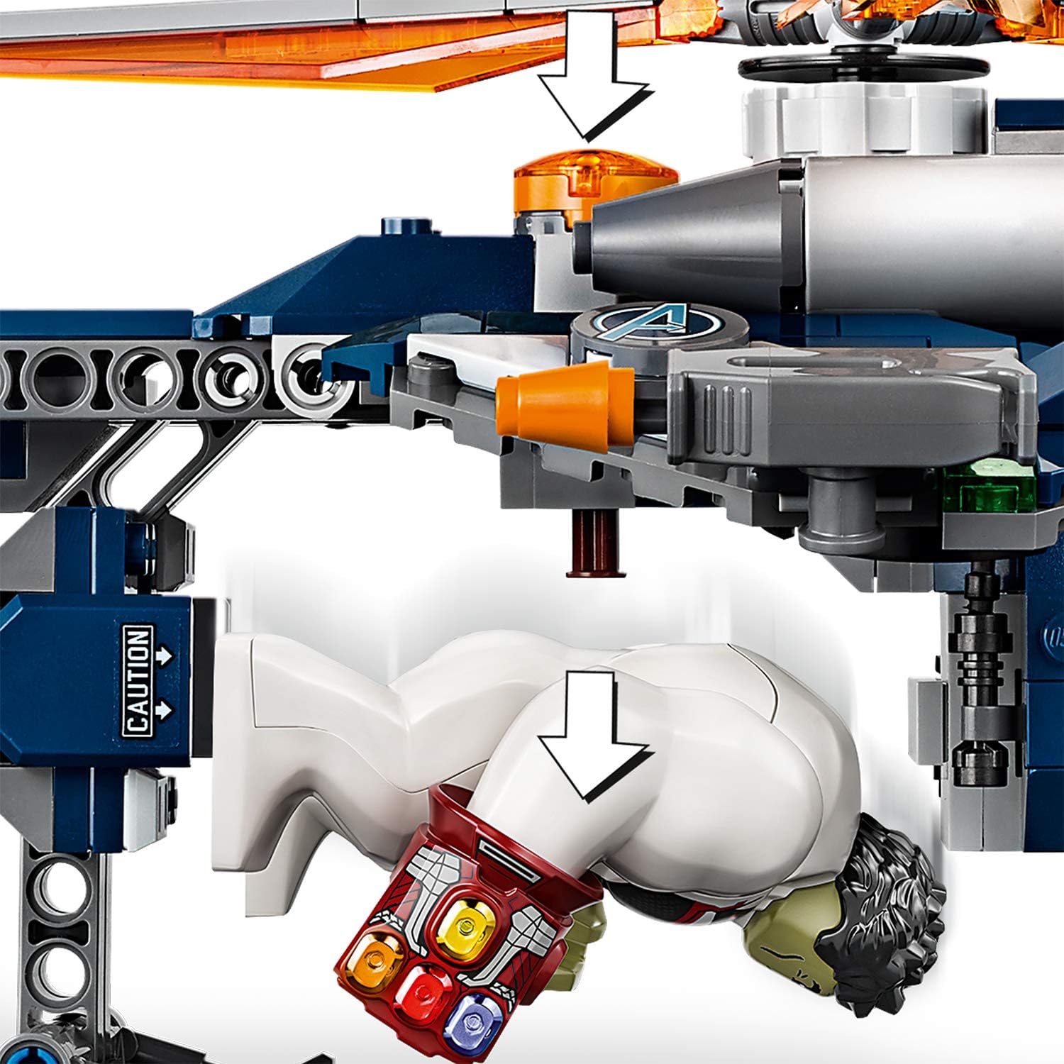 LEGO 76144 Super Heroes Marvel Avengers Endgame Hulk Helicopter Rescue with Hulk Action Figure, Pepper Potts as Rescue - Image 4