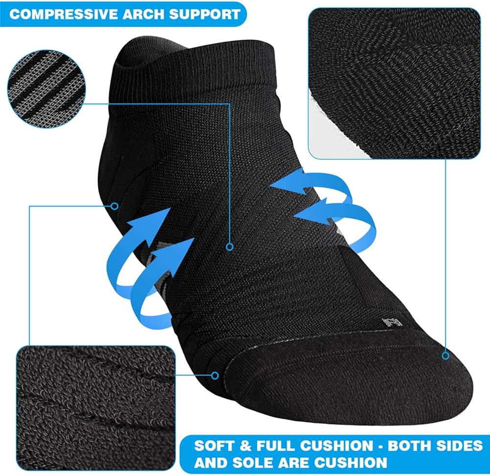 No Show Running Athletic Anti-Blister Wicking Coolmax Socks, Seamless Anti-odor: Clothing