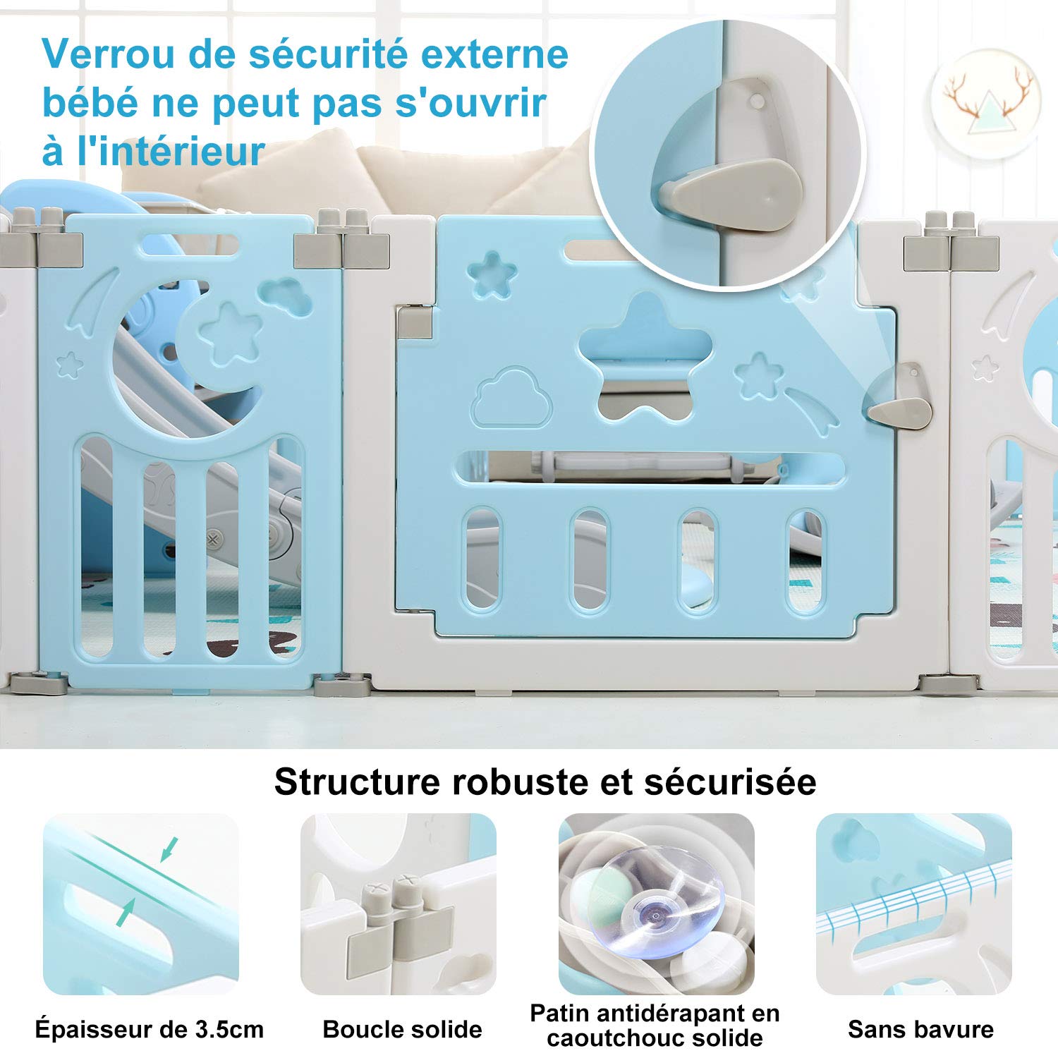 Parc Bebe En Plastique 12 2 Panneaux D Activite Et Porte Barriere Securite Enfant Pliable Bleu Cdiscount Puericulture Eveil Bebe Parc Bebe En Plastique 12 2 Panneaux D Activite Et Porte Barriere Securite Enfant Pliable Bleu Cdiscount Puericulture Eveil Bebe