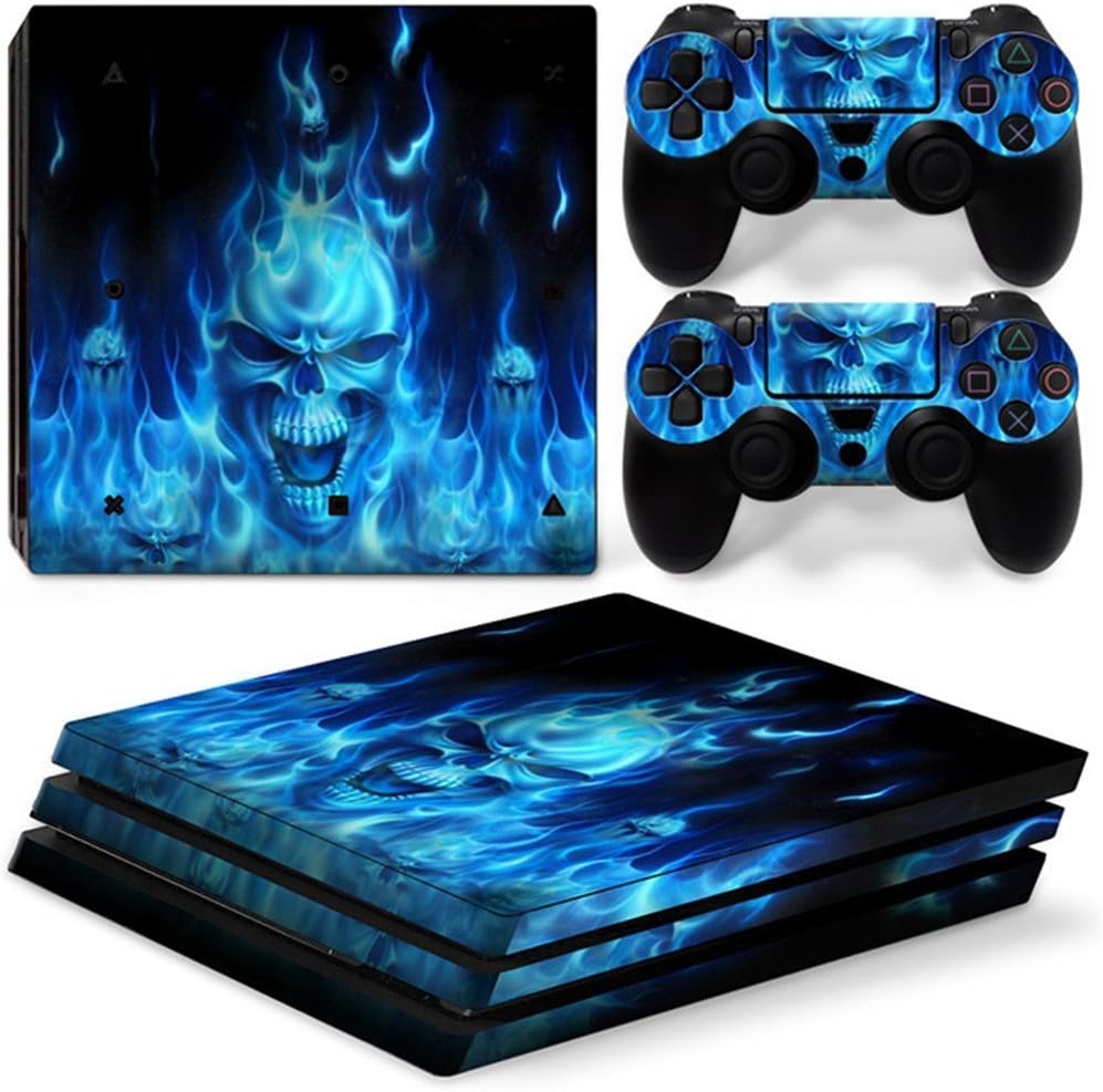 PRO Decal,PS4 PRO Skin Sticker Protection Cover Dustproof PVC Material for Playstation Pro Console（blue）