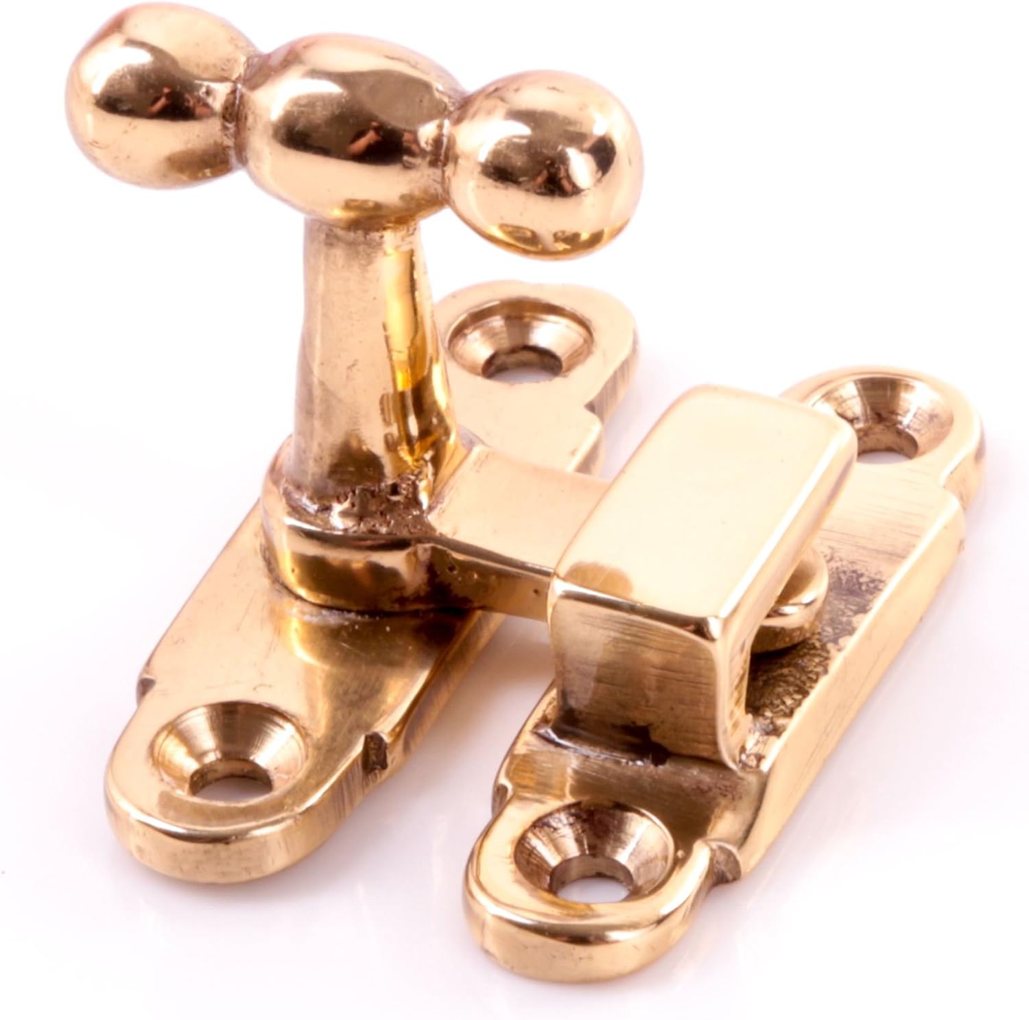 2X Solid Brass Showcase Fastener Catches Show Case/Cupboard