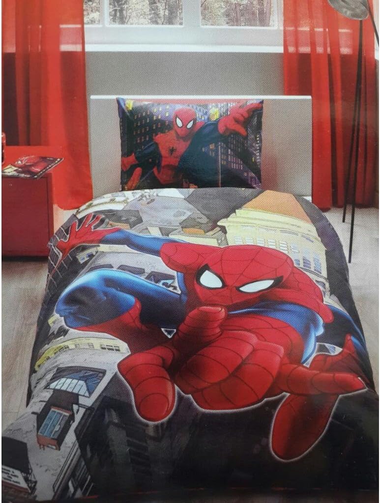 Spiderman in City Boy's Twin Duvet/Quilt Cover Set Single / Twin Size Kids Bedding
