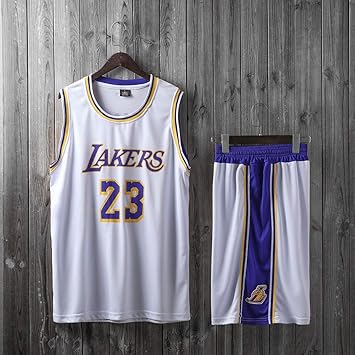 Nuevo Tejido de los Hombres de Baloncesto Lebron James Jerseys Set ...