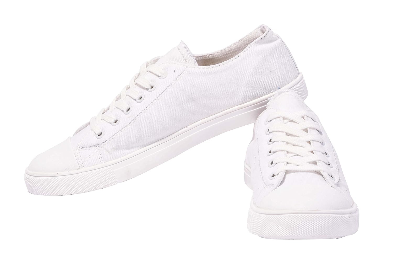 boysons canvas casual sneakers unisex shoes - white