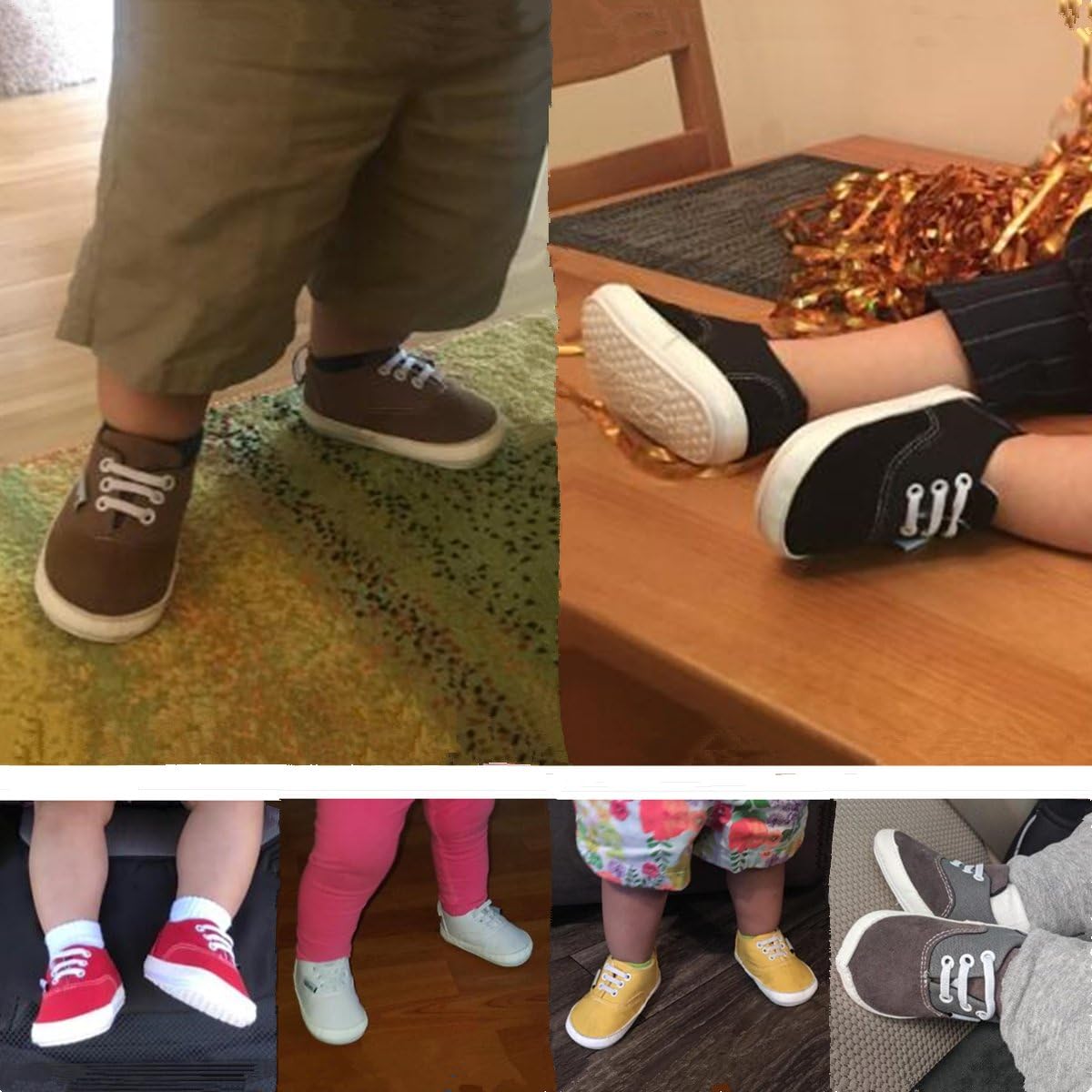  | RVROVIC Baby Boys Girls Shoes Canvas Toddler Sneakers Anti-Slip Infant First Walkers 0-18 Months | Sneakers
