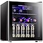 Antarctic Star 1.6cu.ft Wine Cooler/Cabinet Beverage Refrigerator Small Mini Red & White Wine Cellar Beer Soda Clear…
