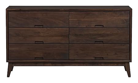 Contemporary Style Chest of Drawers (Walnut Color Shade)