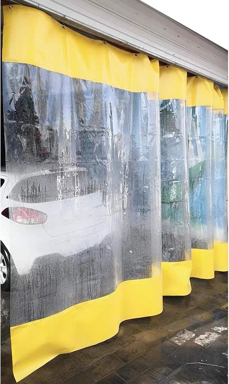 LSXIAO Outdoor Waterproof Curtains, Transparent Tarp Cover, Partition