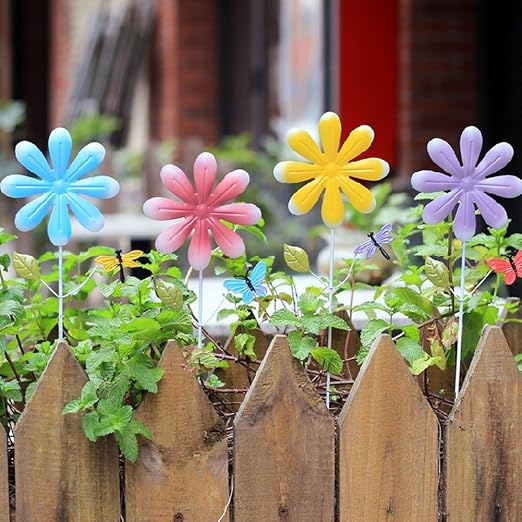 sungmor Multicolor antioxidante hierro estacas decorativas para ...