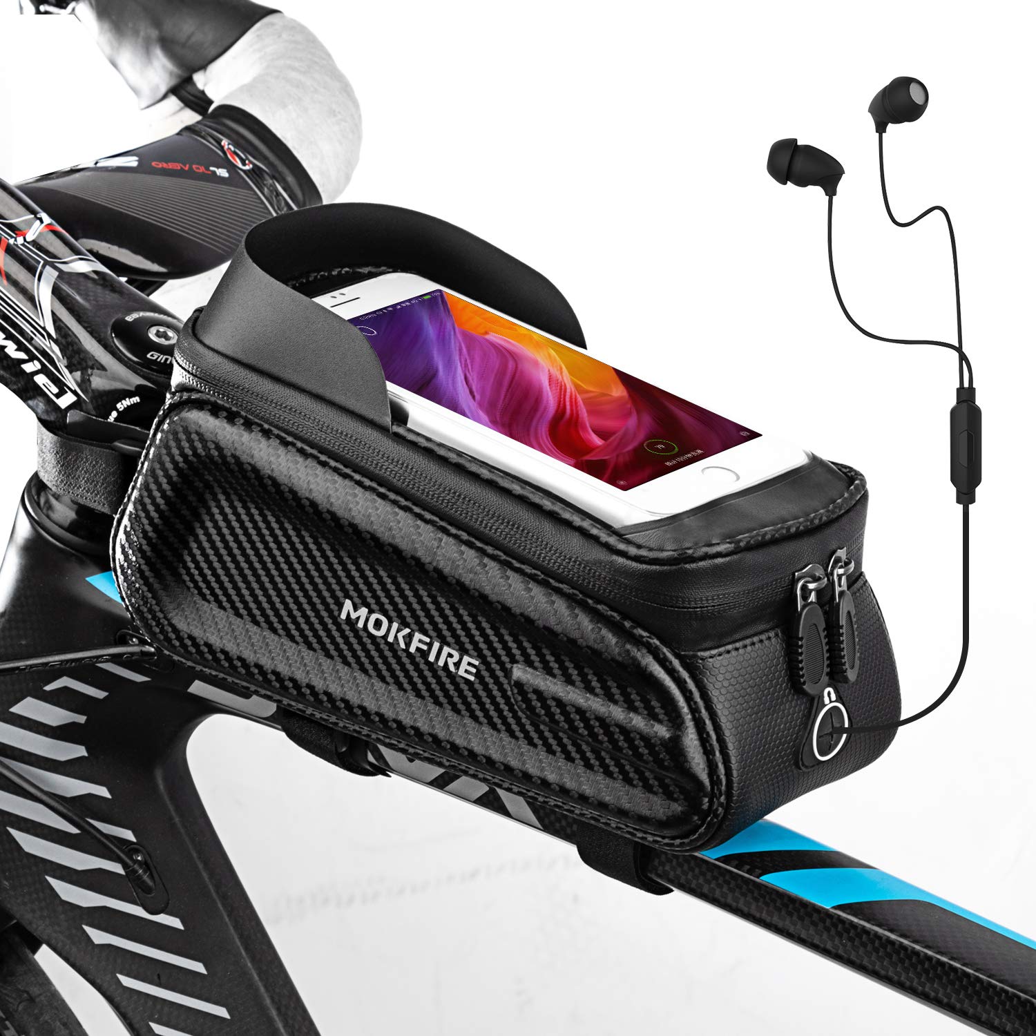 Mokfire Bike Phone Bag Waterproof Bike Pouch Bicycle Front Frame
