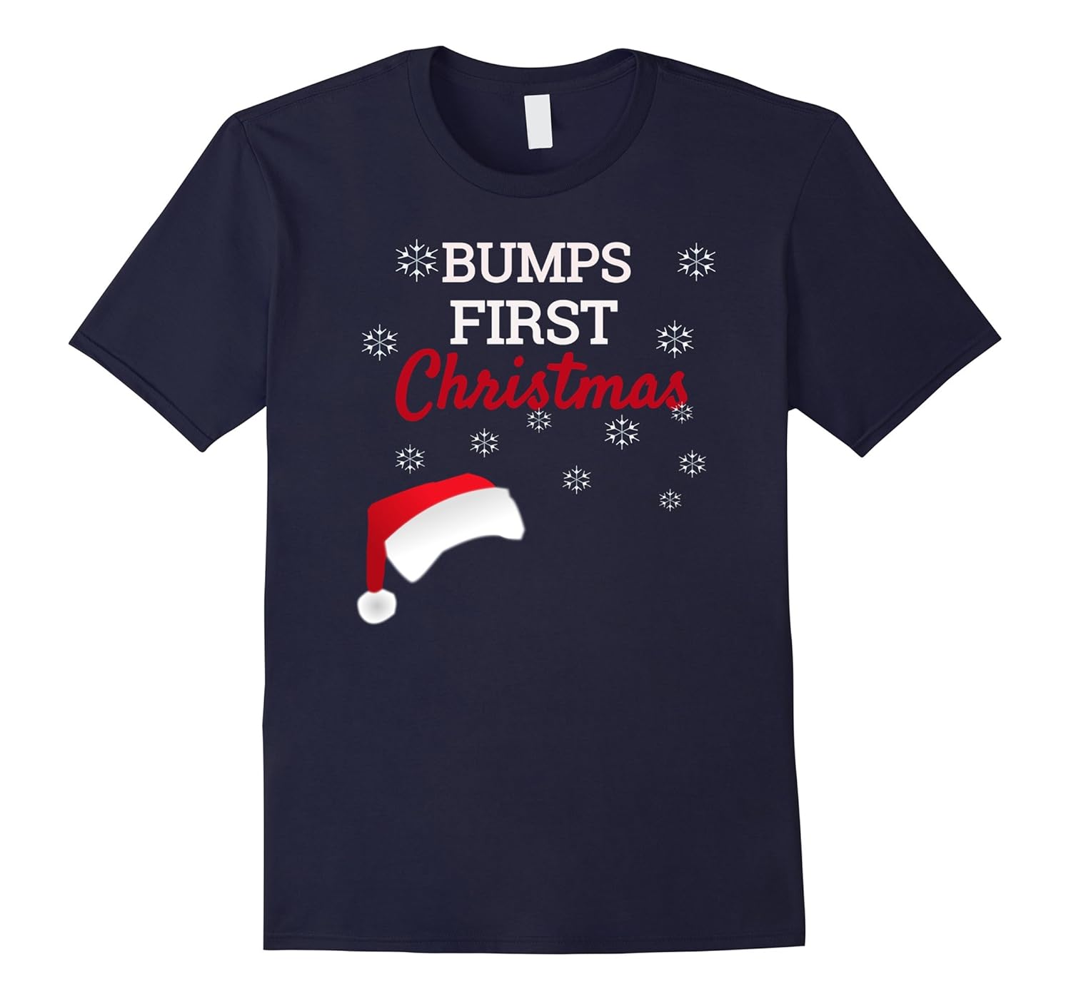 Baby Bumps First Christmas Cute Pregnancy T Shirt-Rose