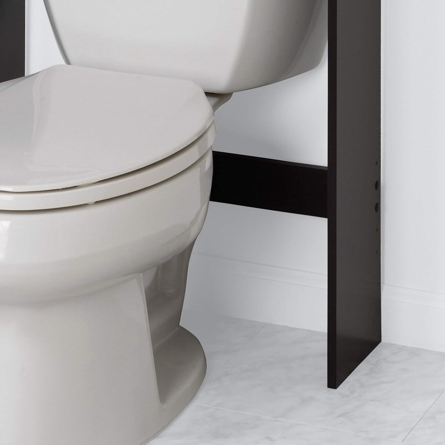 Zenna Home Drop Door Over the Toilet Bathroom Spacesaver, Bath Storage Shelves, Espresso: Furniture & Decor