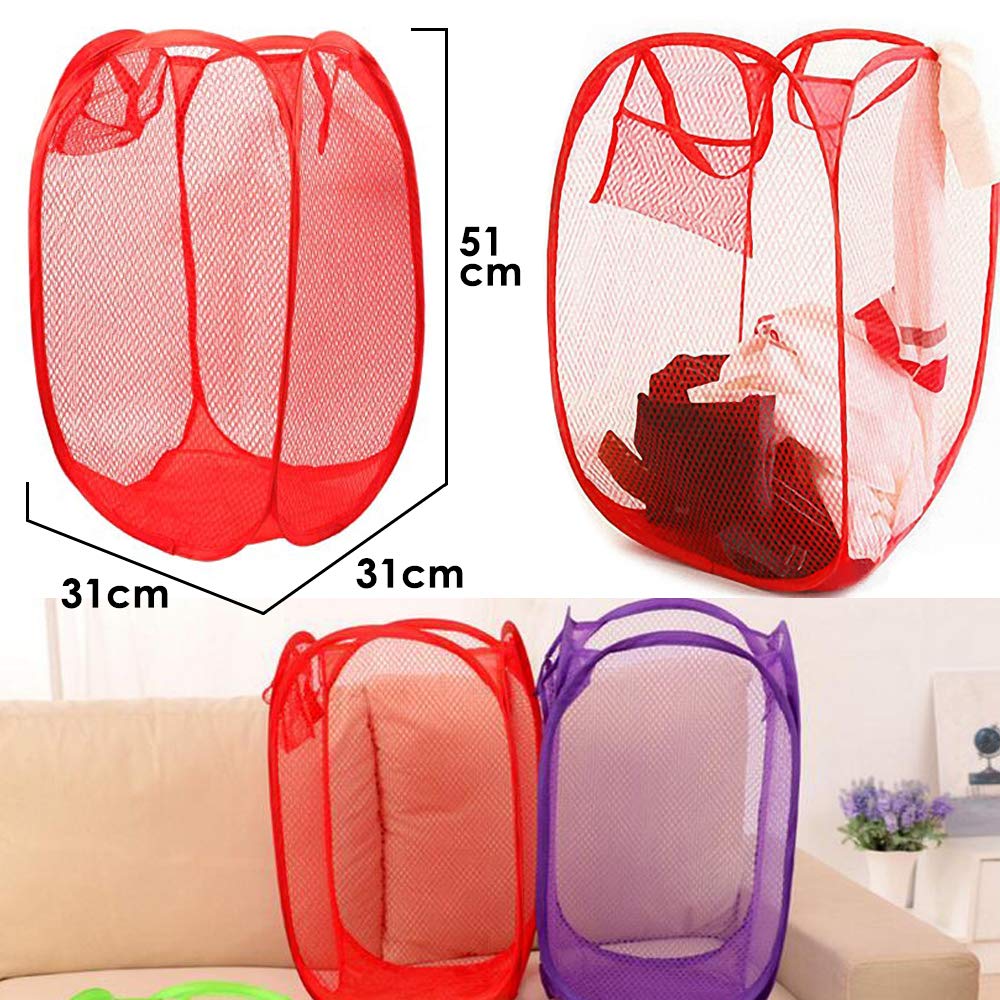 Bolsa de Lavandería Malla de Pop Up Plegable Lavado Basket Cesto