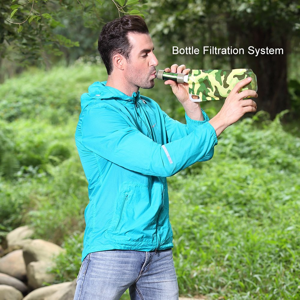 miniwell Gravity Water Filter Straw Ultralight Versatile Hiker Water Filter Optional Accessories. TUV Proven Emergency Kit Hurricane Storm Supplies.